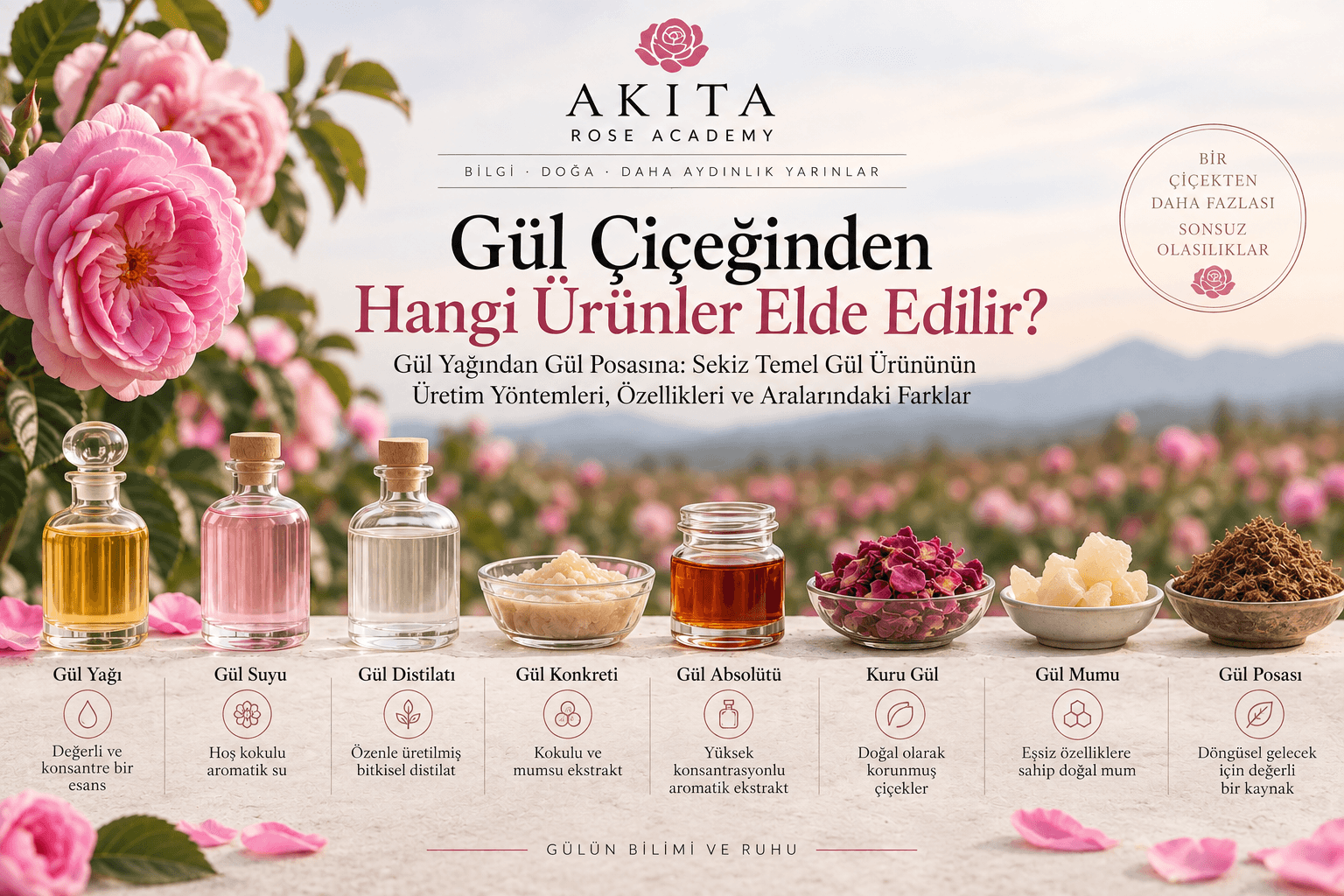 Gül Çiçeğinden Hangi Ürünler Elde Edilir?