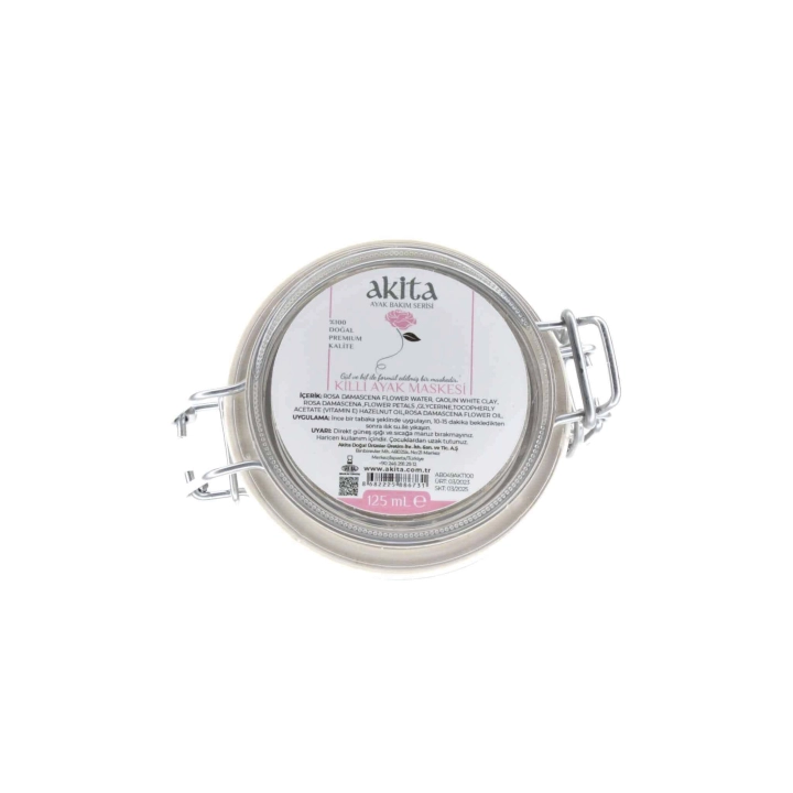 Doğal Killi Ayak Maskesi Gül 125mL Doğal Killi Ayak Maskesi ...