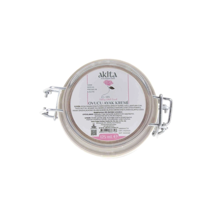 Doğal Ovucu Ayak Kremi Gül (Scrub/Peeling) 125mL Doğal Ovucu Ayak Kremi Gü...