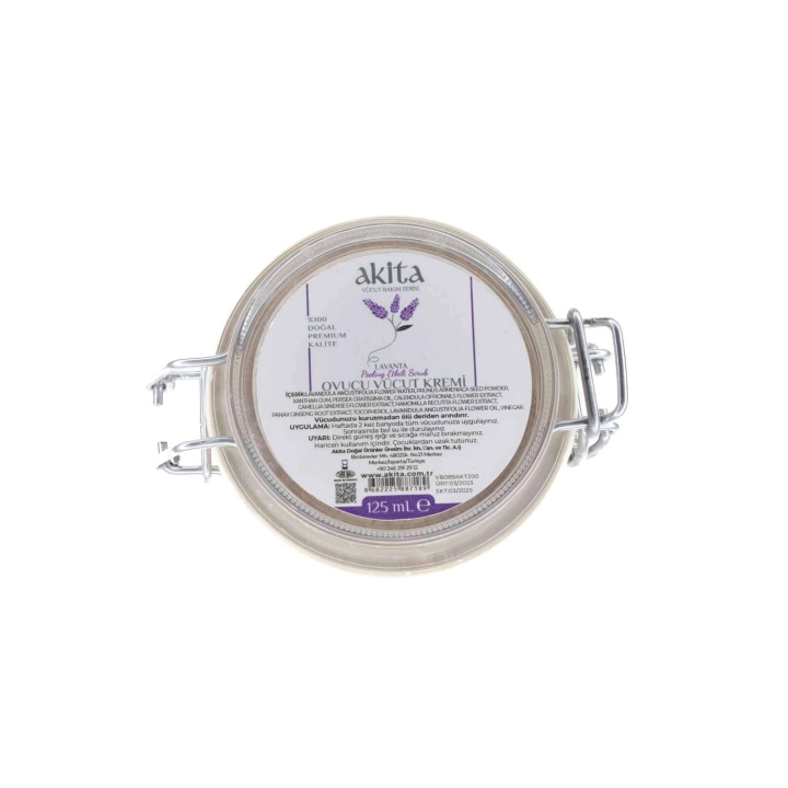 Doğal Ovucu Vücut Kremi (Scrub/Peeling) Lavanta 125mL Doğal Ovucu Vücut Kremi (...