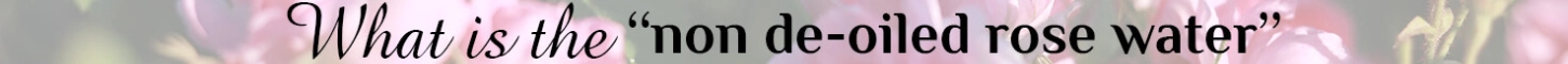 What is the ''non de-oile...